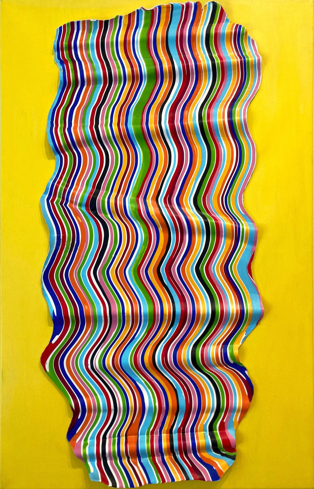 Chilean Liquid Abstraction Color Swirl Acrylic Polymer Eduardo Guelfenbein