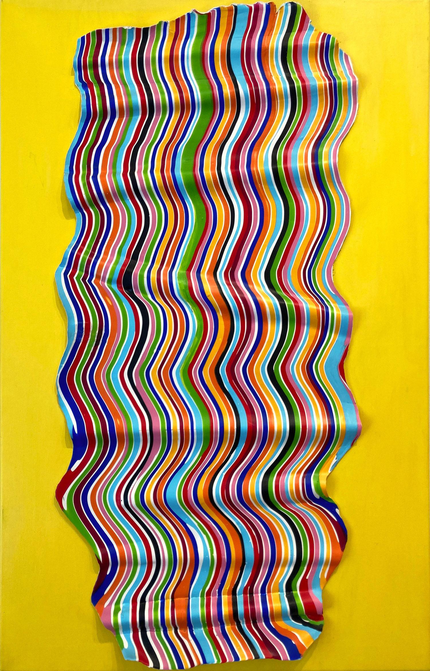Chilean Liquid Abstraction Color Swirl Acrylic Polymer Eduardo Guelfenbein