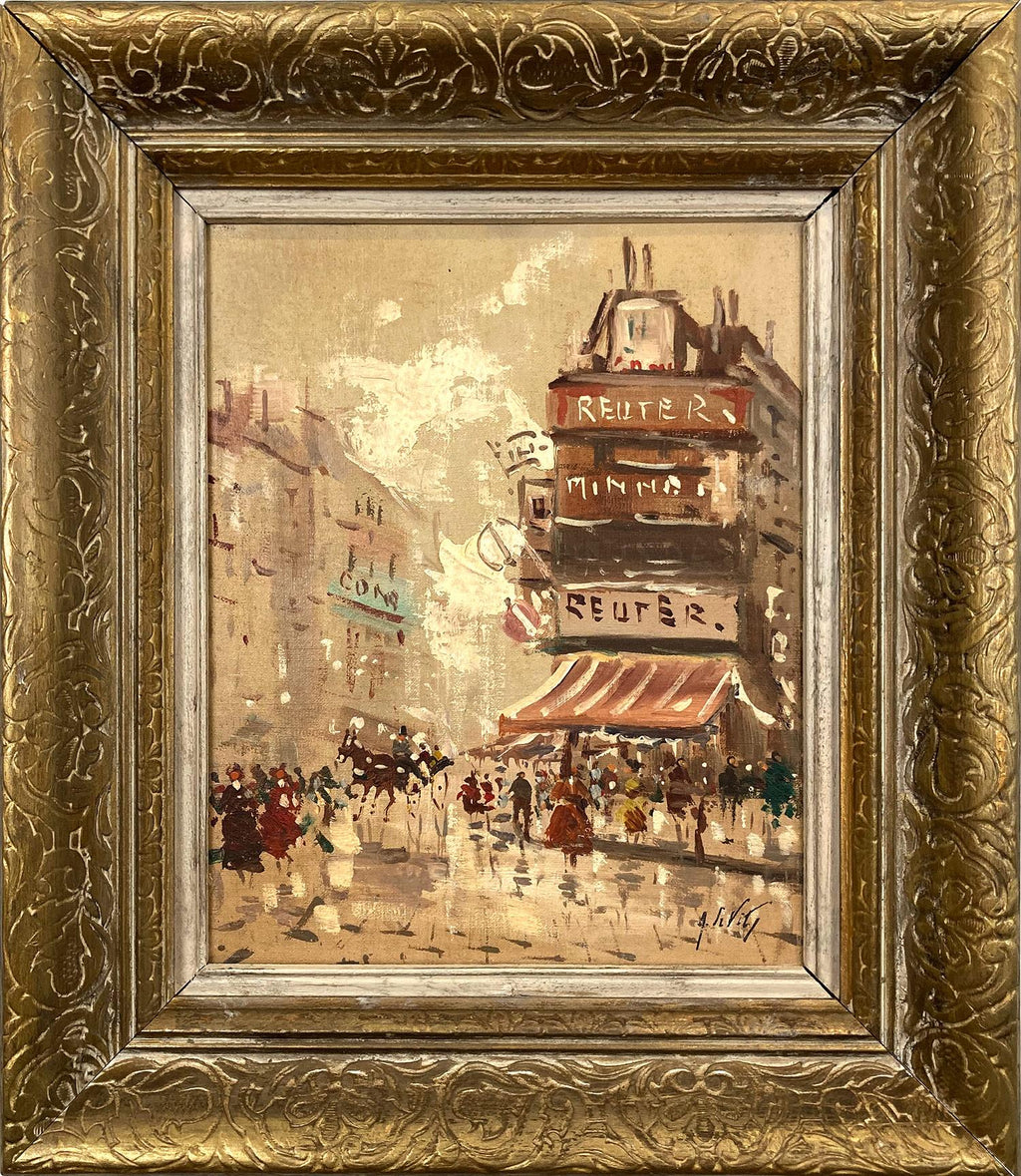 Parisian Beauties on the Boulevard, Post Impressionist French Painting