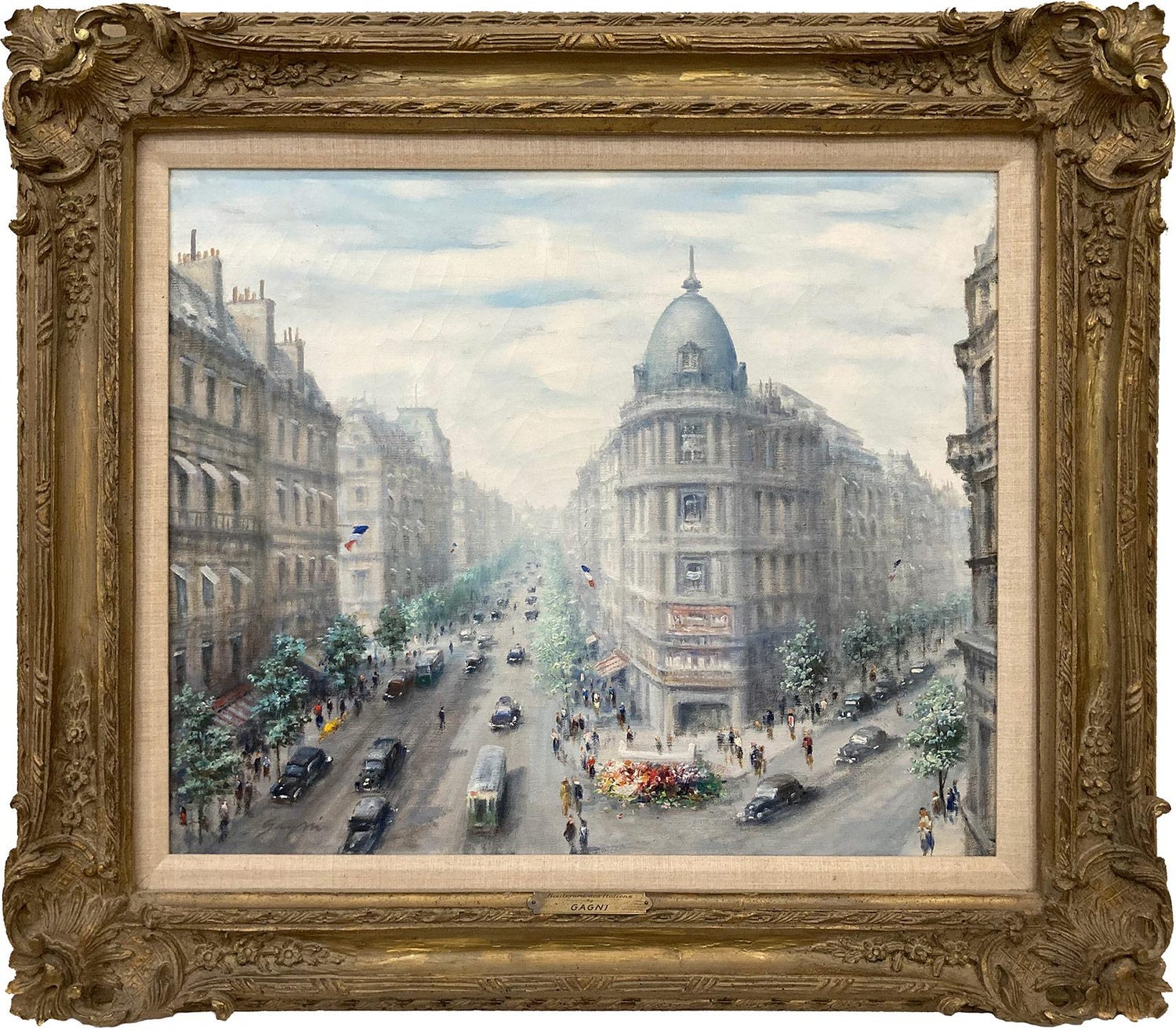 Parisian Beauties on the Boulevard, Post Impressionist French Painting