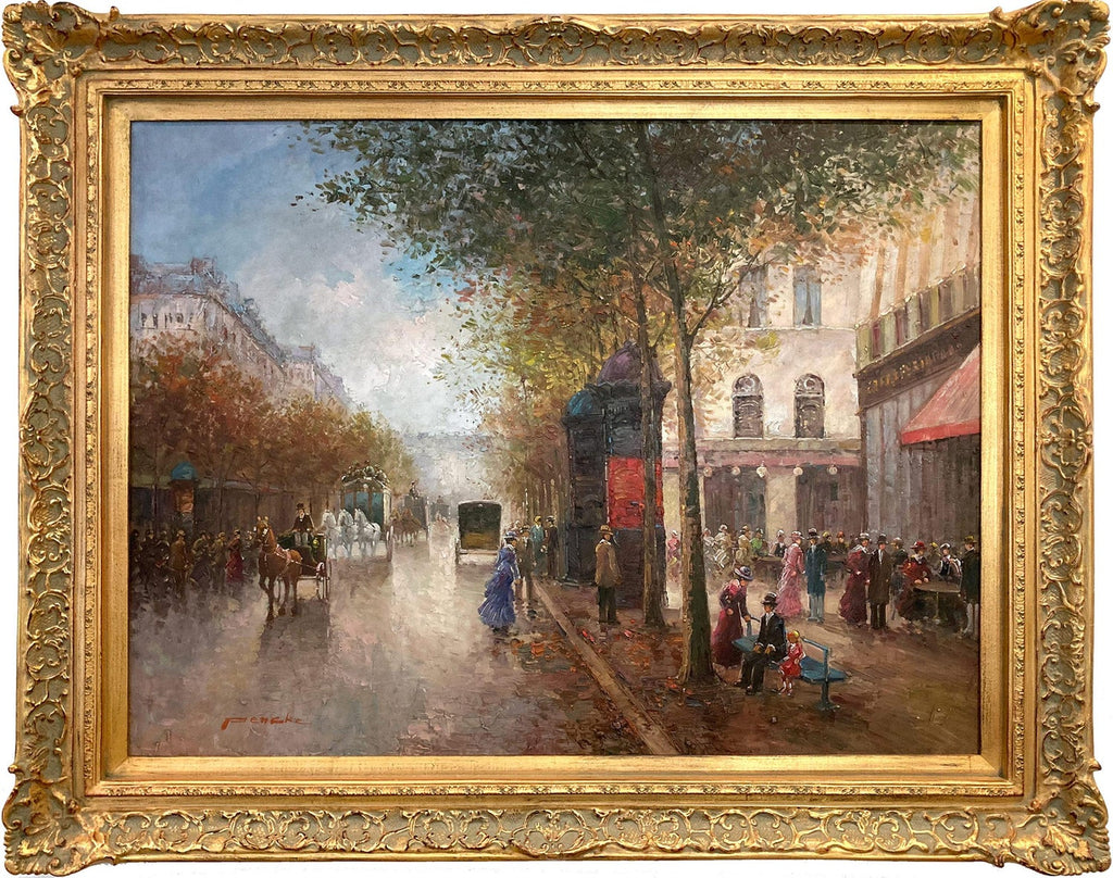 Parisian Beauties on the Boulevard, Post Impressionist French Painting