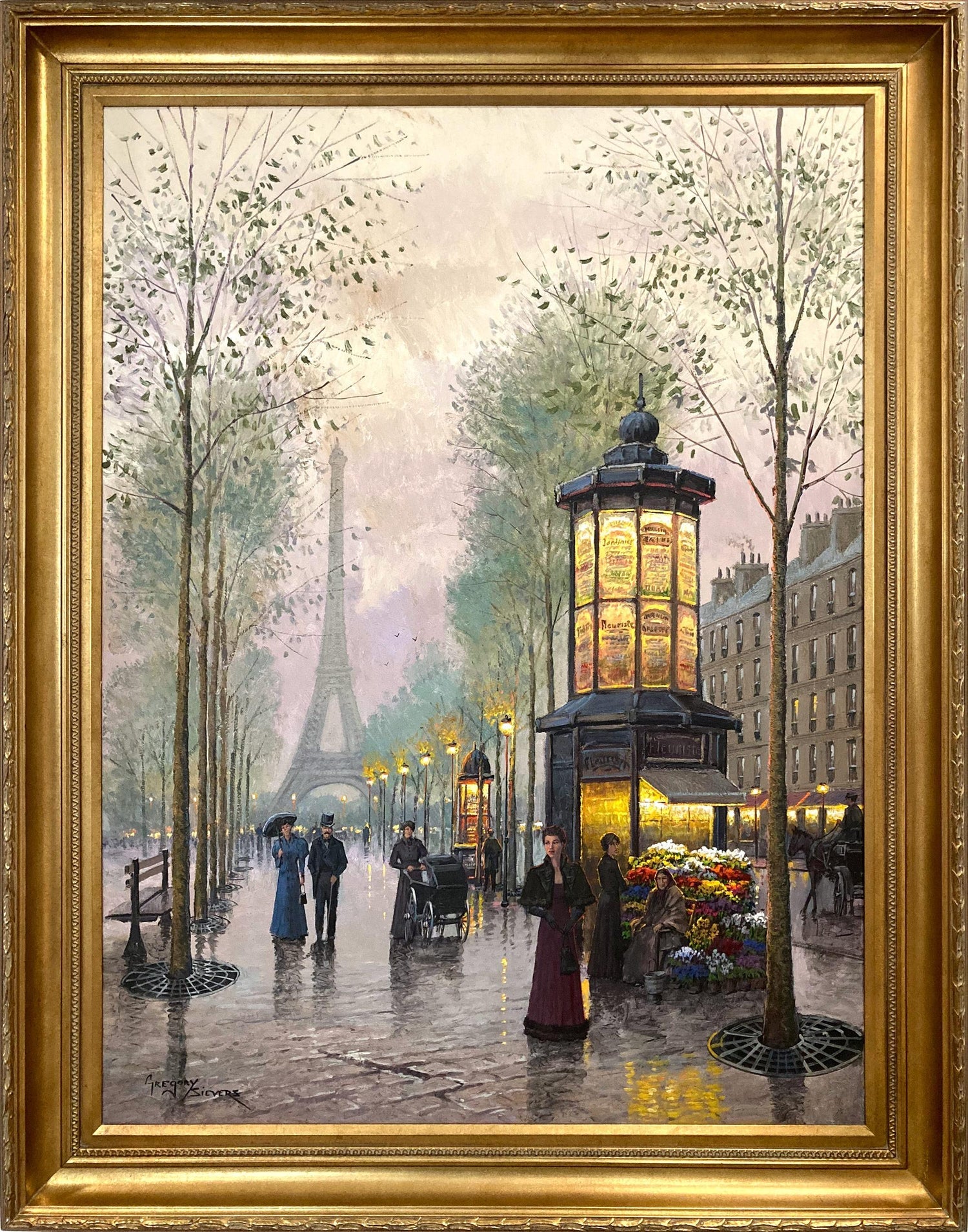 Parisian Beauties on the Boulevard, Post Impressionist French Painting