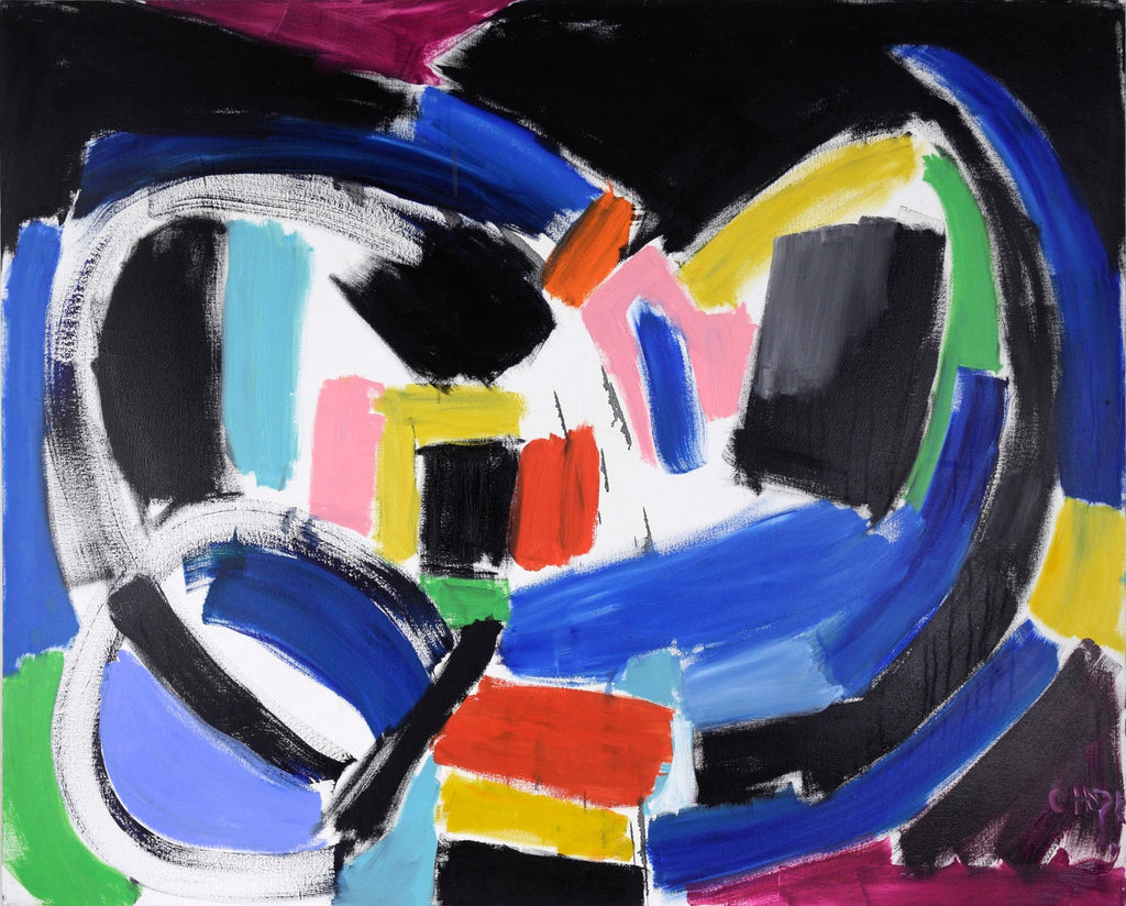 Large Mod Abstract Expressionist Modernist Edward Avedisian Color Field Painting
