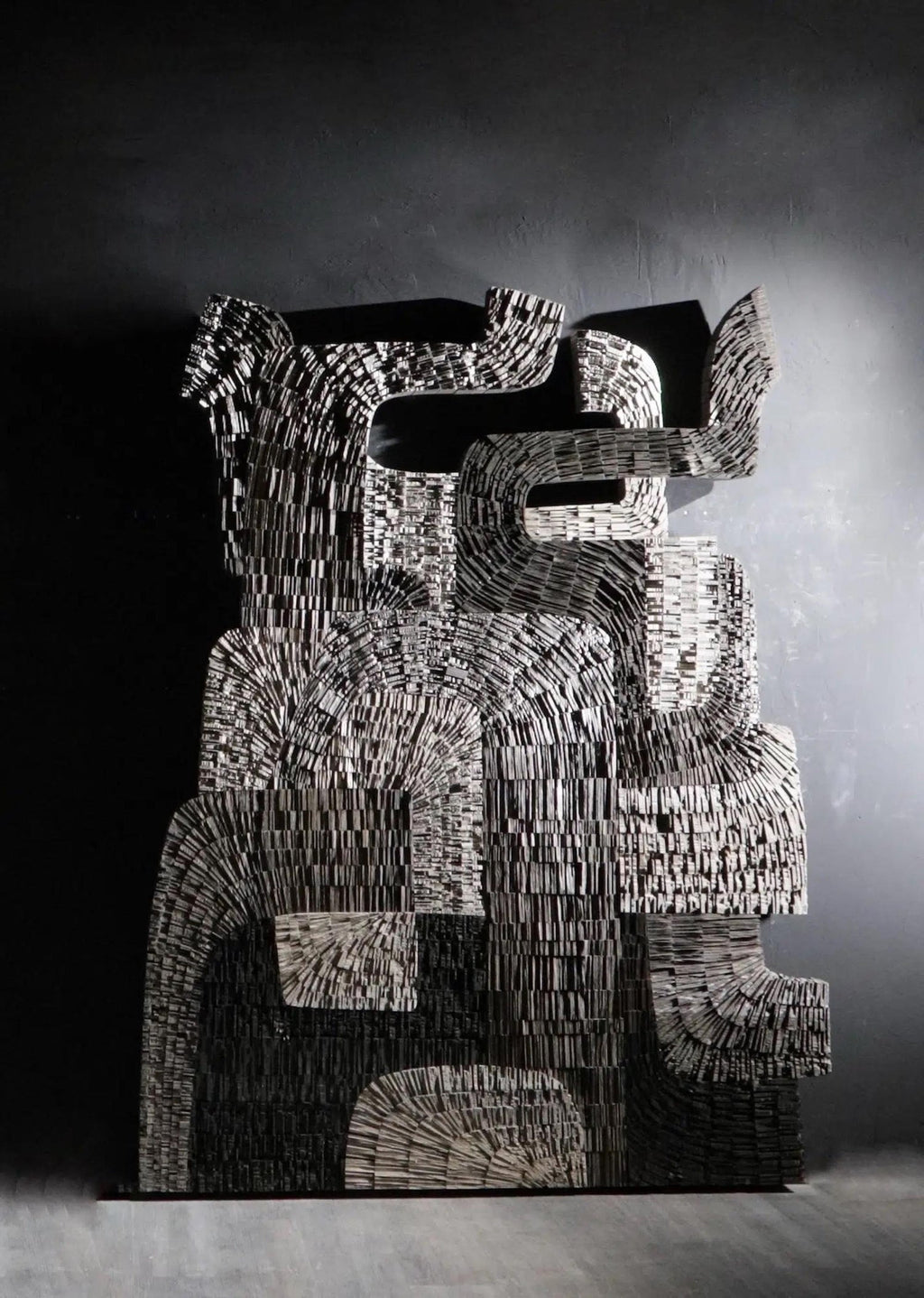 1970's Large Italian Pop Art Mario Ceroli Arte Povera Sculpture Collage in Wood