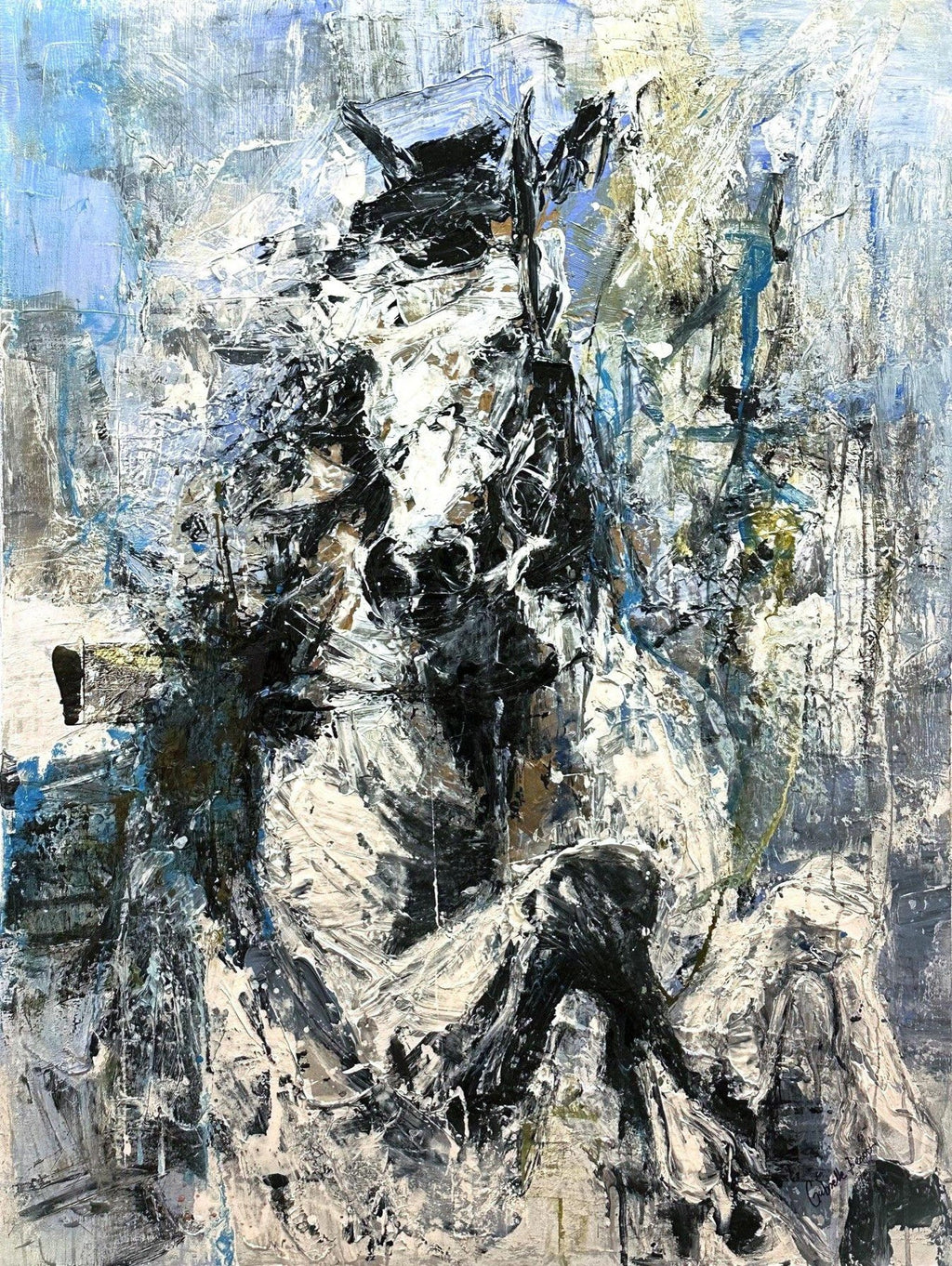 Mixed Media Sculptural Painting "Unicorn" Chicago Jewish Modernist