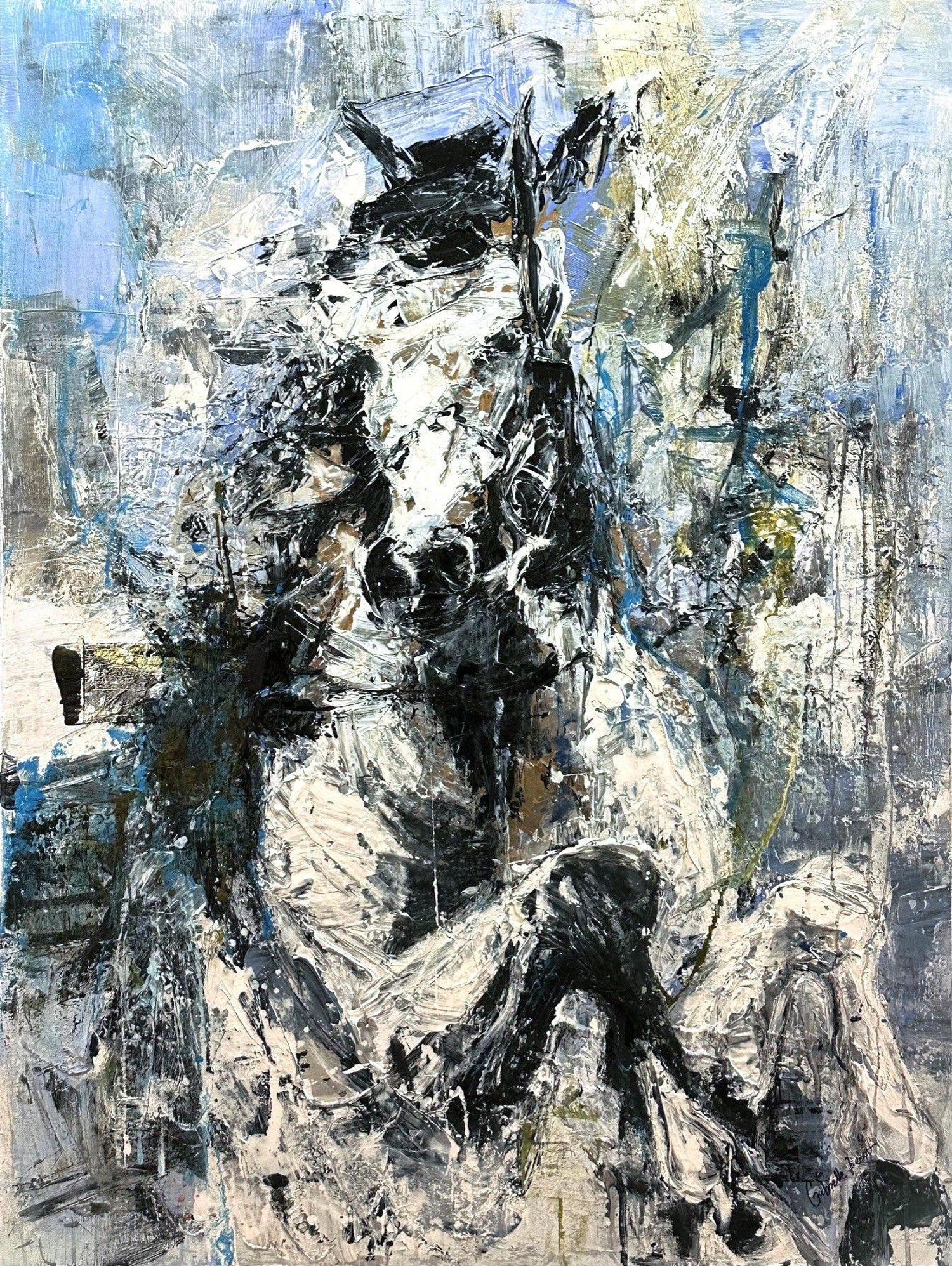 Mixed Media Sculptural Painting "Unicorn" Chicago Jewish Modernist