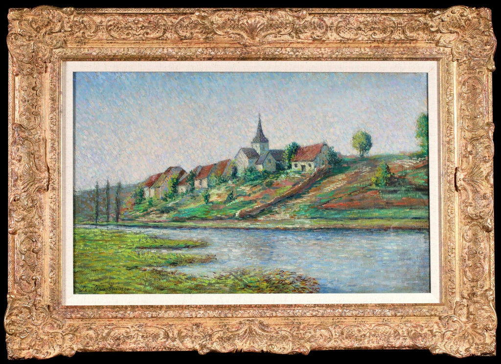 Large French Oil Painting Chateau Jacques Eitel