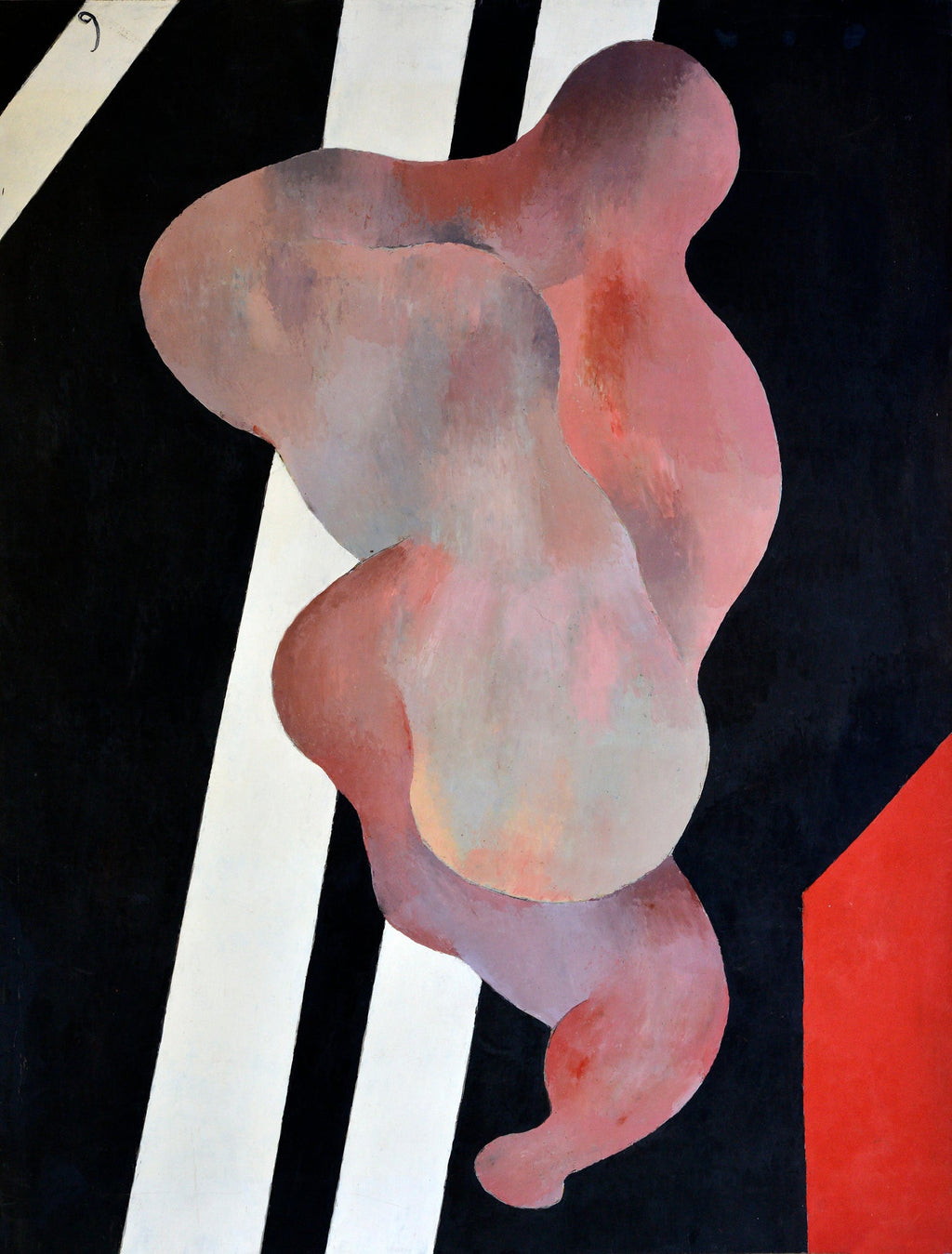 Large lithograph Italian Post Modernist Bright Figurative Pop Art Cubism