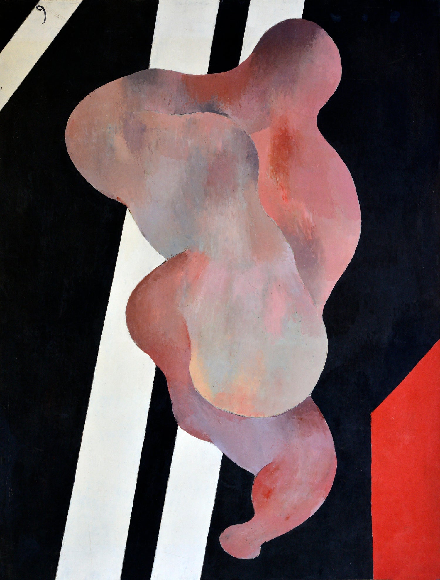 Large lithograph Italian Post Modernist Bright Figurative Pop Art Cubism