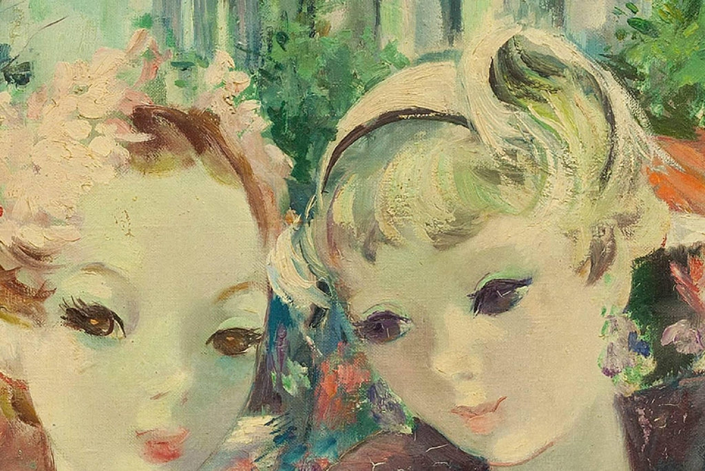 Parisian Beauties on the Boulevard, Post Impressionist French Painting