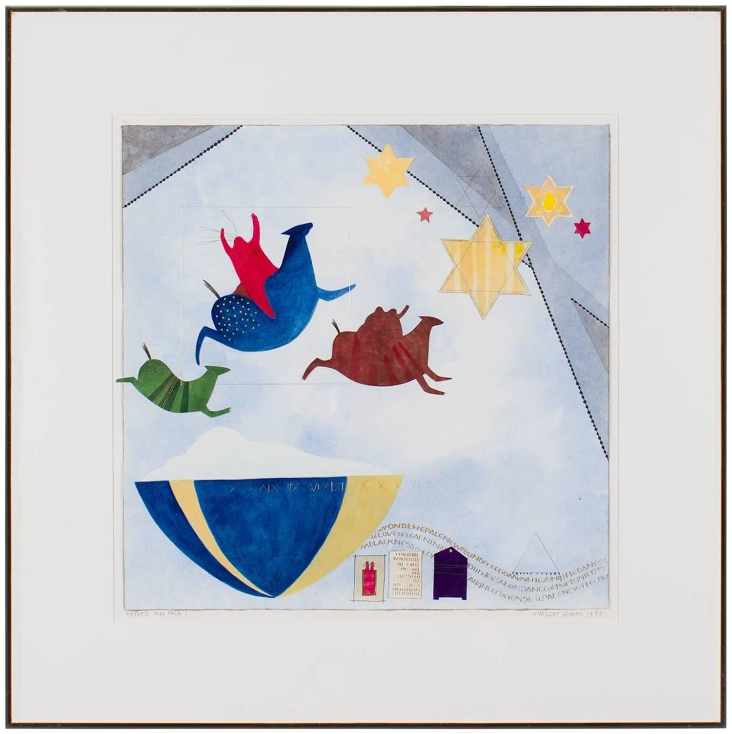 Beyon The Pale I, Jewish, Native American Symbolist Painting