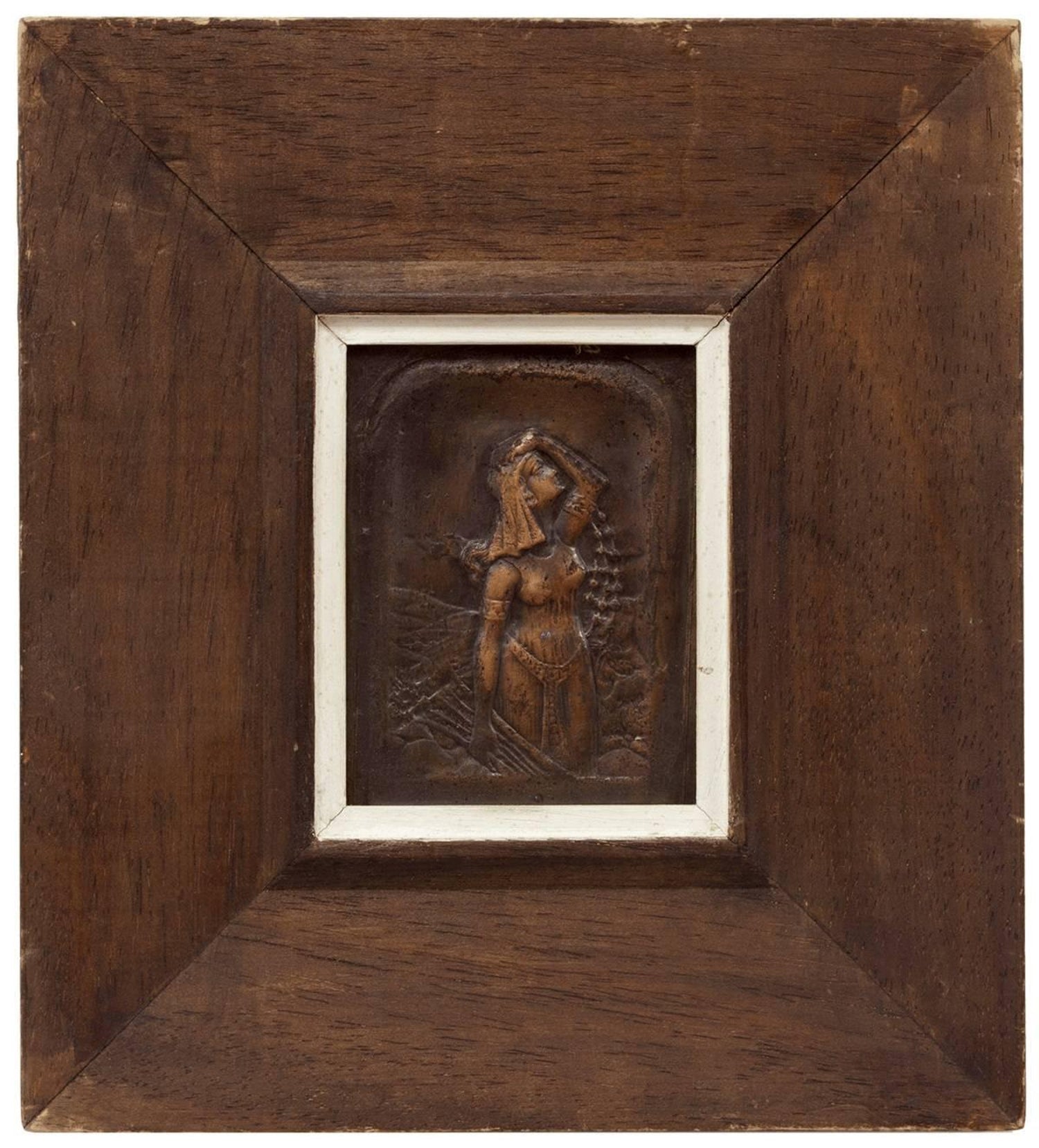 Three Girls Bronze Relief Sculpture Plaque Chaim Gross Modernist WPA Era Artist