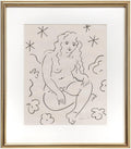 Sitting Nude, Drawing in Ink