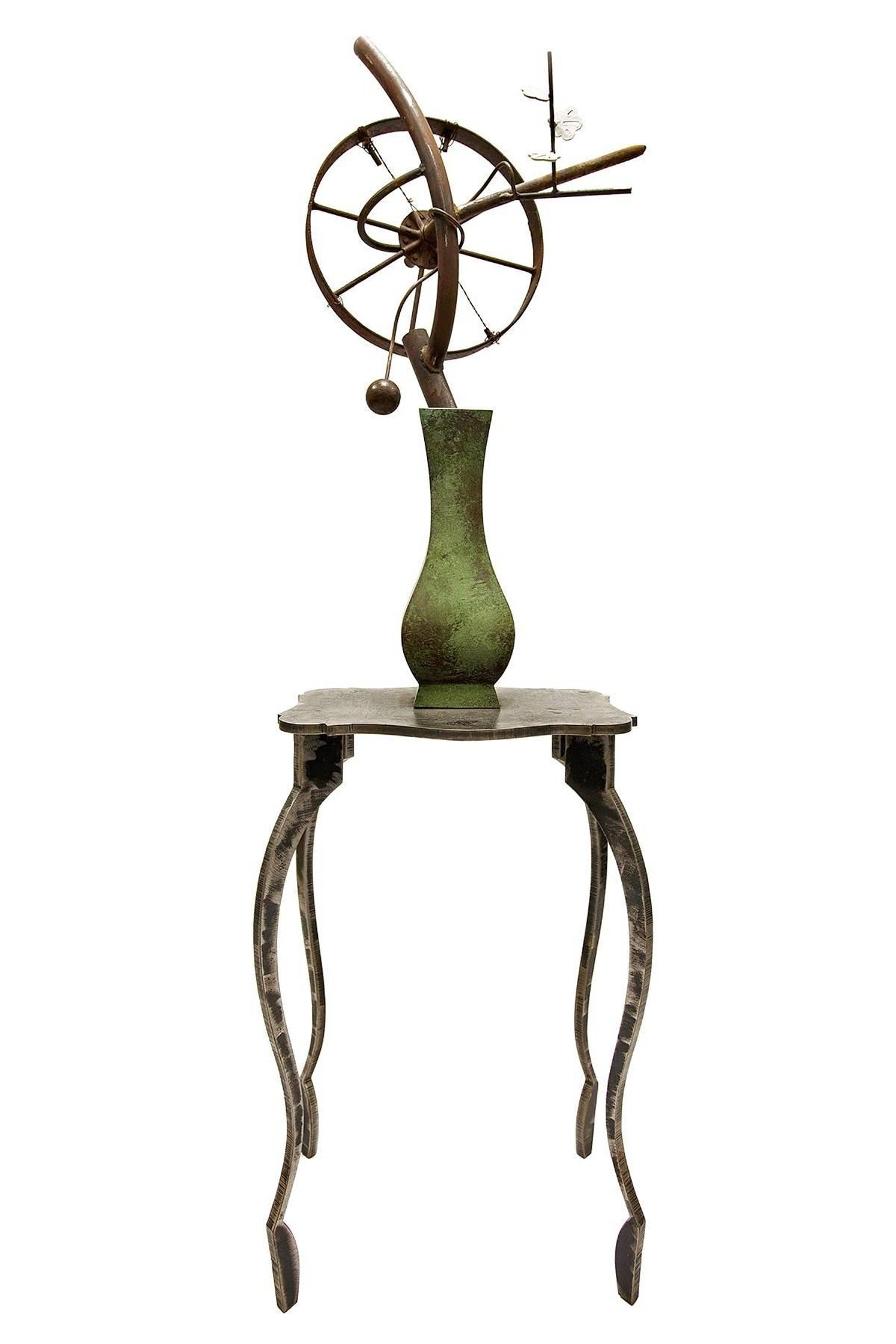 Table and Vase, Large (Life Size) Modernist Zen Sculpture David Kimball Anderson