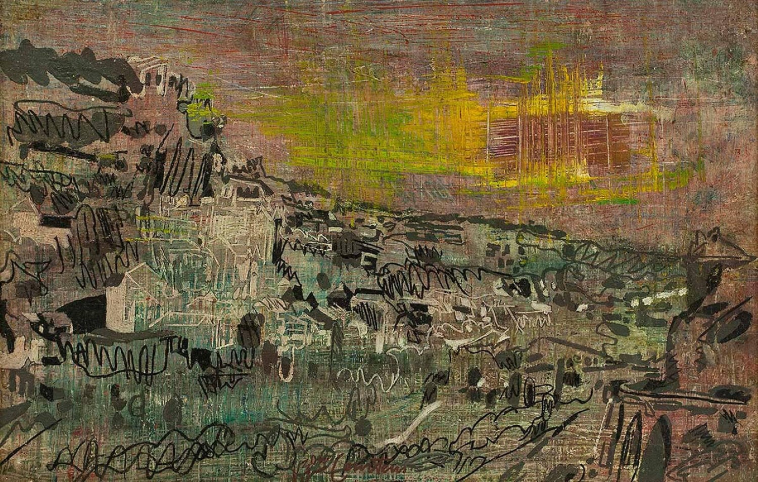Rocamadour, Modernist Abstract Architectural Village Landscape
