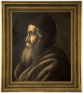 Portrait of a Rabbi Early 20th C. Judaica Painting