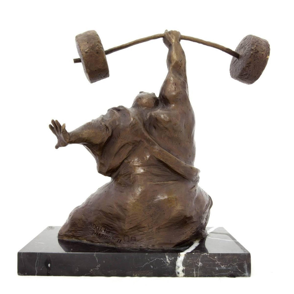 Weight Lifter Chinese Contemporary Art Bronze Sclupture