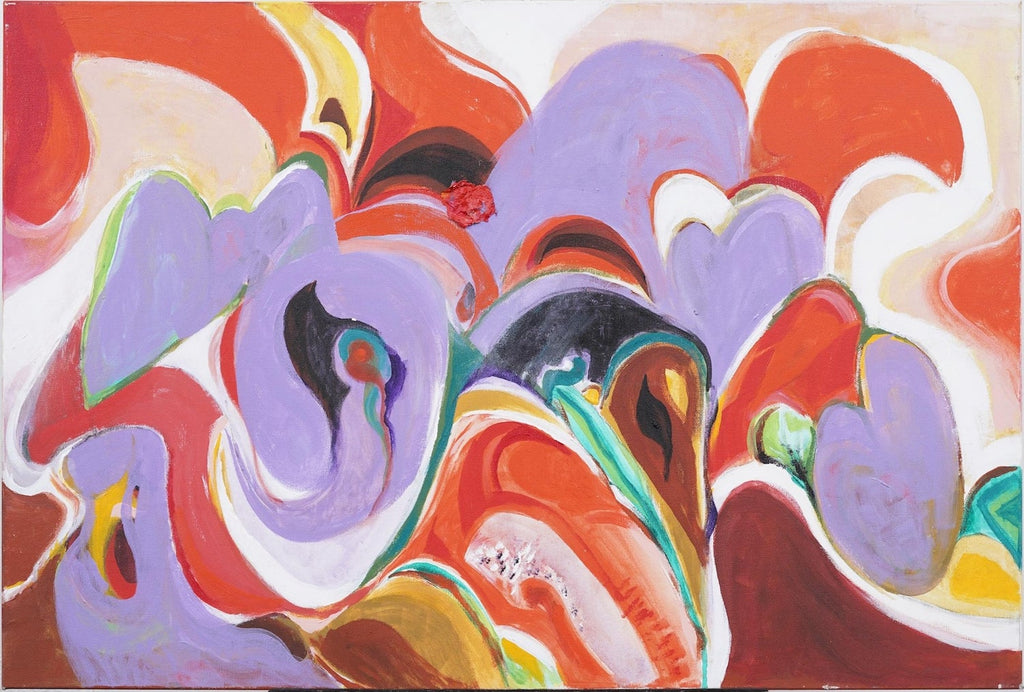 Abstract Vibrant Oil Painting Japanese American Artist Denver Colorado