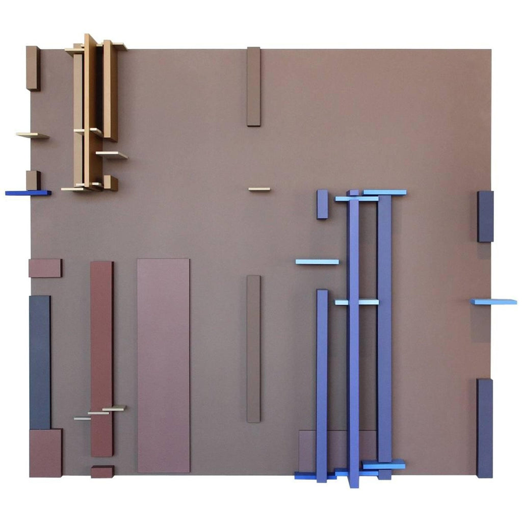 Bruce Robbins Large Abstract Diptyque Ladder Sculpture Painting "Jerusalem" 1981
