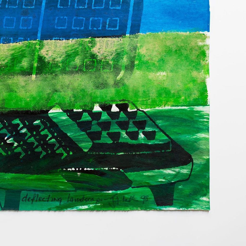 Iain Baxter& "Deflecting Landscape" Conceptual Monoprint Painting