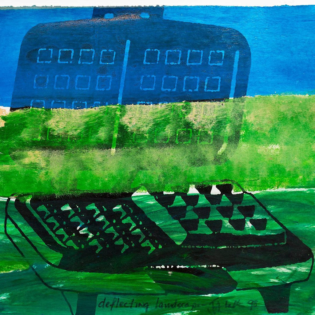 Iain Baxter& "Deflecting Landscape" Conceptual Monoprint Painting
