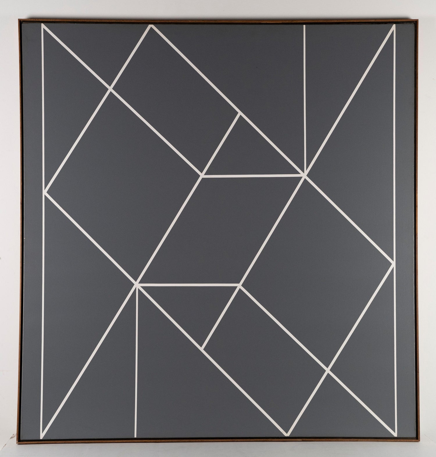 Stop Flats Night Stops Abstract Geometric Modernist Oil Painting W.C. Richardson
