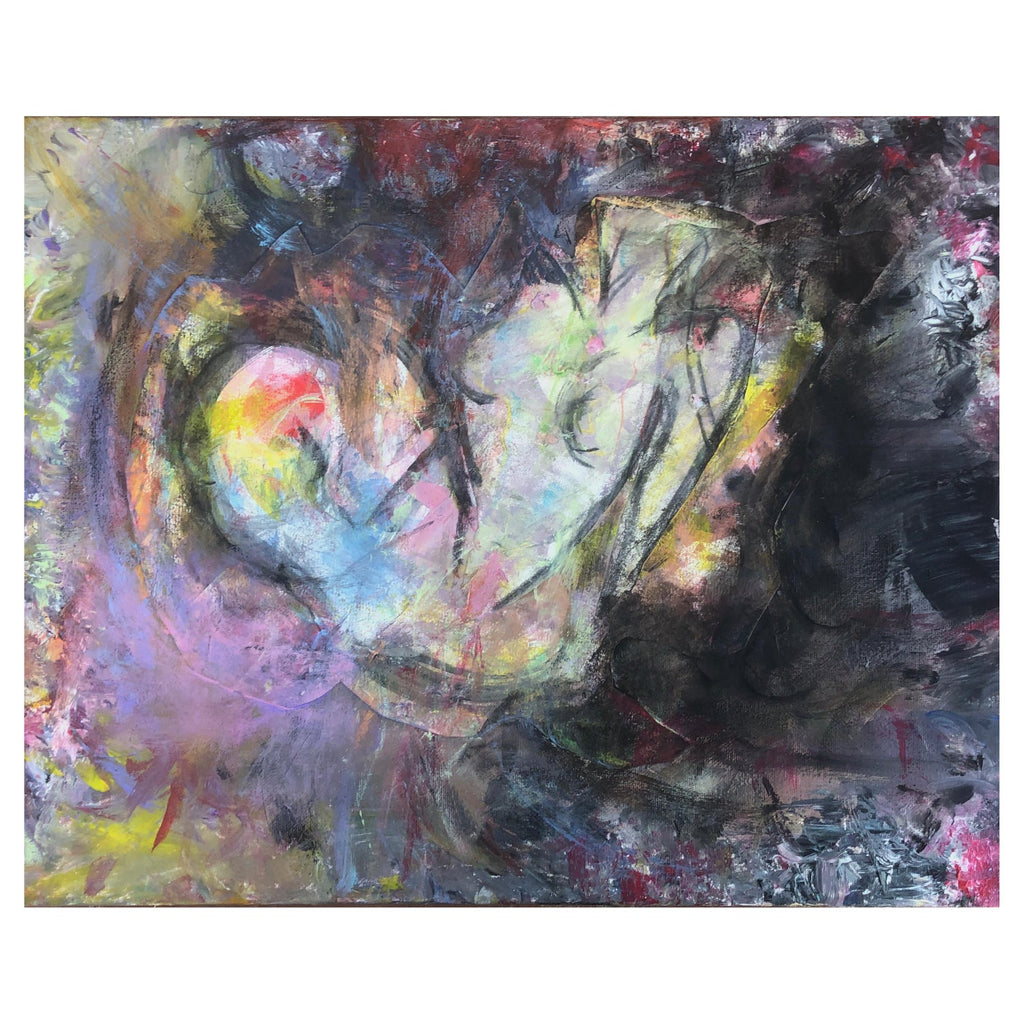 Mixed Media Contemporary 'Self Portrait from my Heart' Sculptured Painting