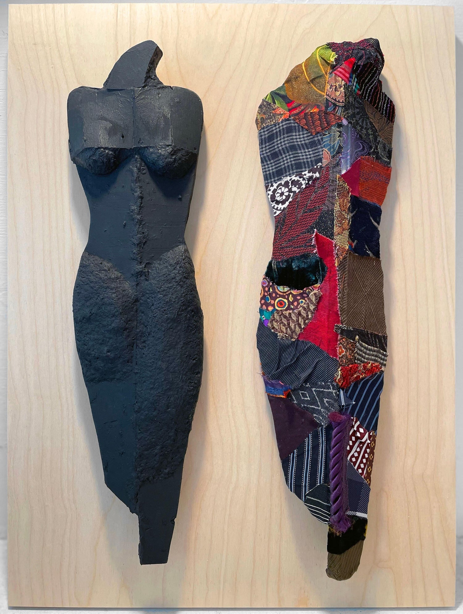 Large 3D Sculpture with Hand Painting Construction Mimi Gross Wood Assemblage