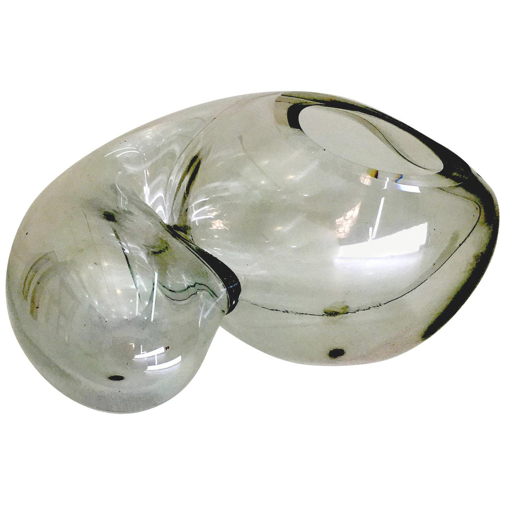 Masterpiece Swiss Contemporary Blown Matte Glass Sculpture Vase