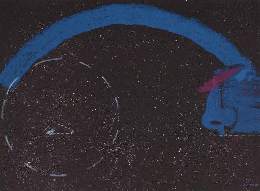1970 Silencio, Direccion Unica, One Way Spanish Political Etching Pop Art Print