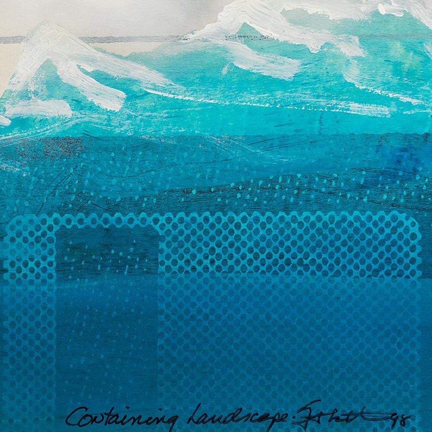 Iain Baxter& "Containing Landscape" Conceptual Monoprint Painting