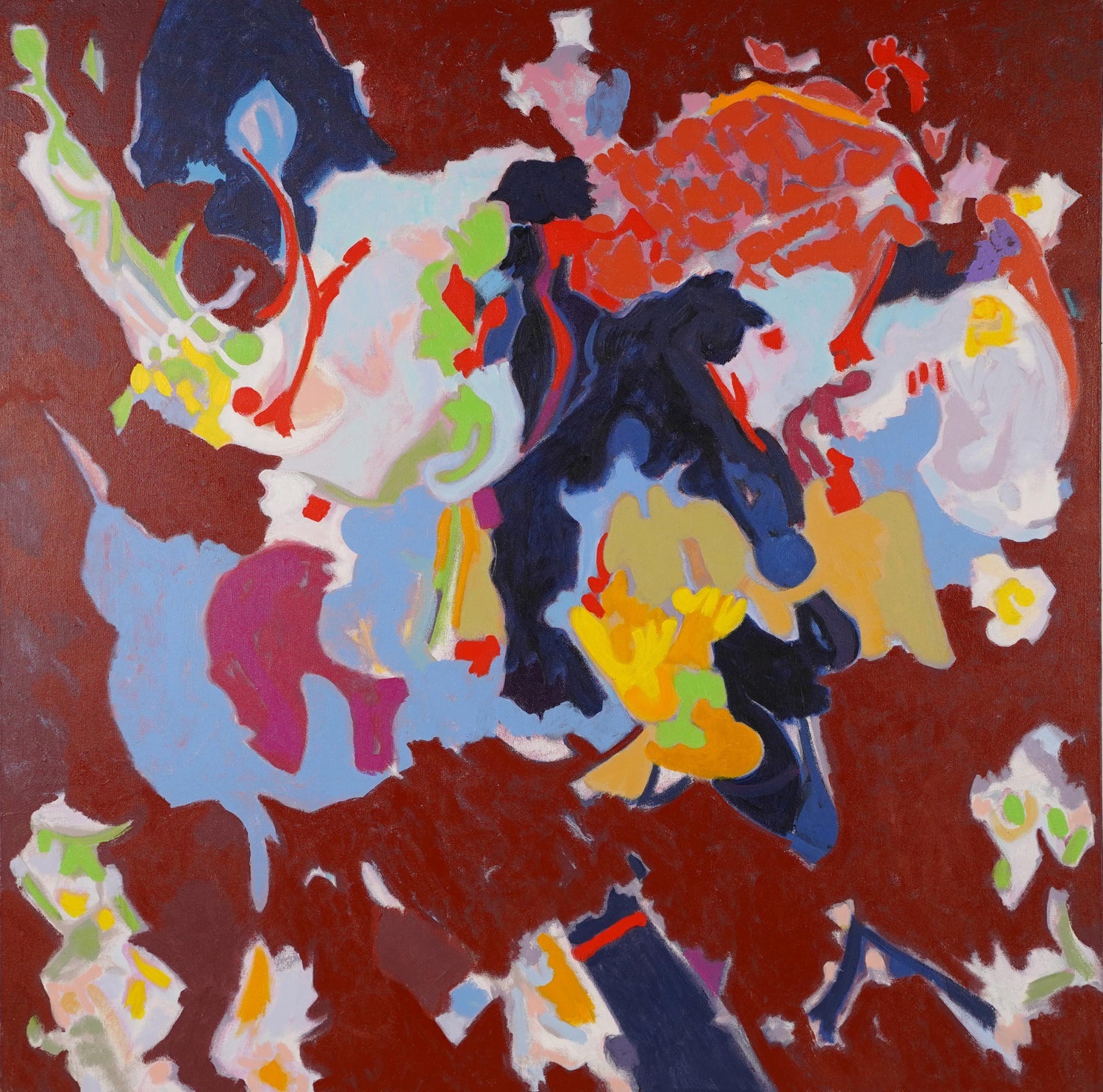 Large Mod Abstract Expressionist Modernist Edward Avedisian Color Field Painting
