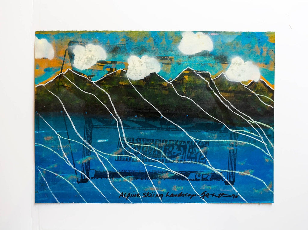 Iain Baxter& "Containing Landscape" Conceptual Monoprint Painting