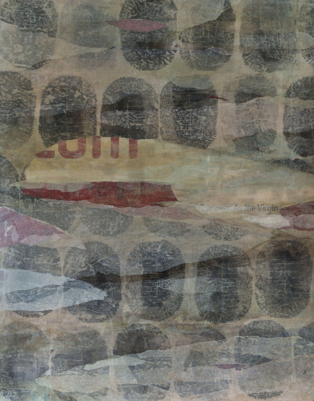 Iain Baxter& "Deflecting Landscape" Conceptual Monoprint Painting