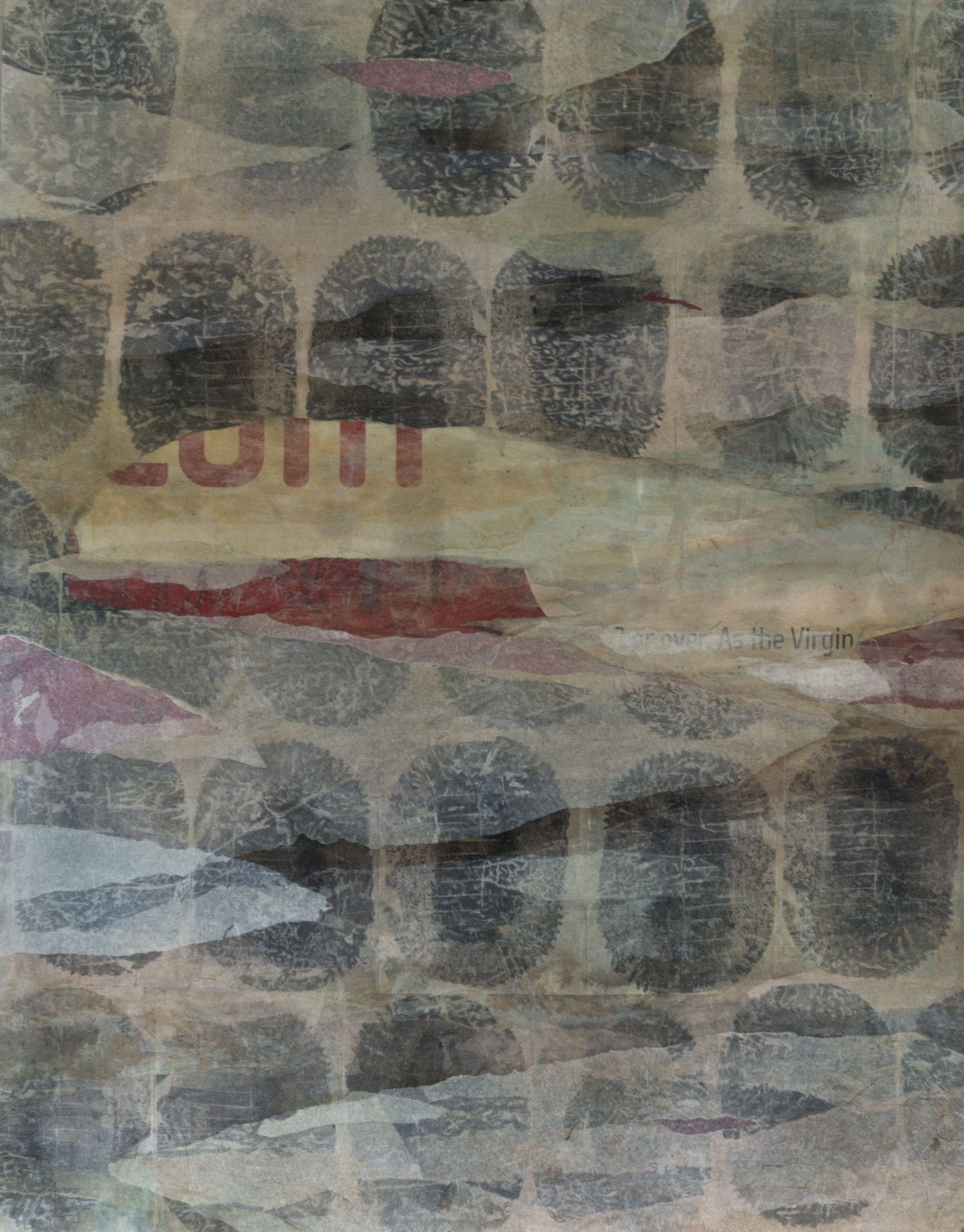 Iain Baxter& "Deflecting Landscape" Conceptual Monoprint Painting
