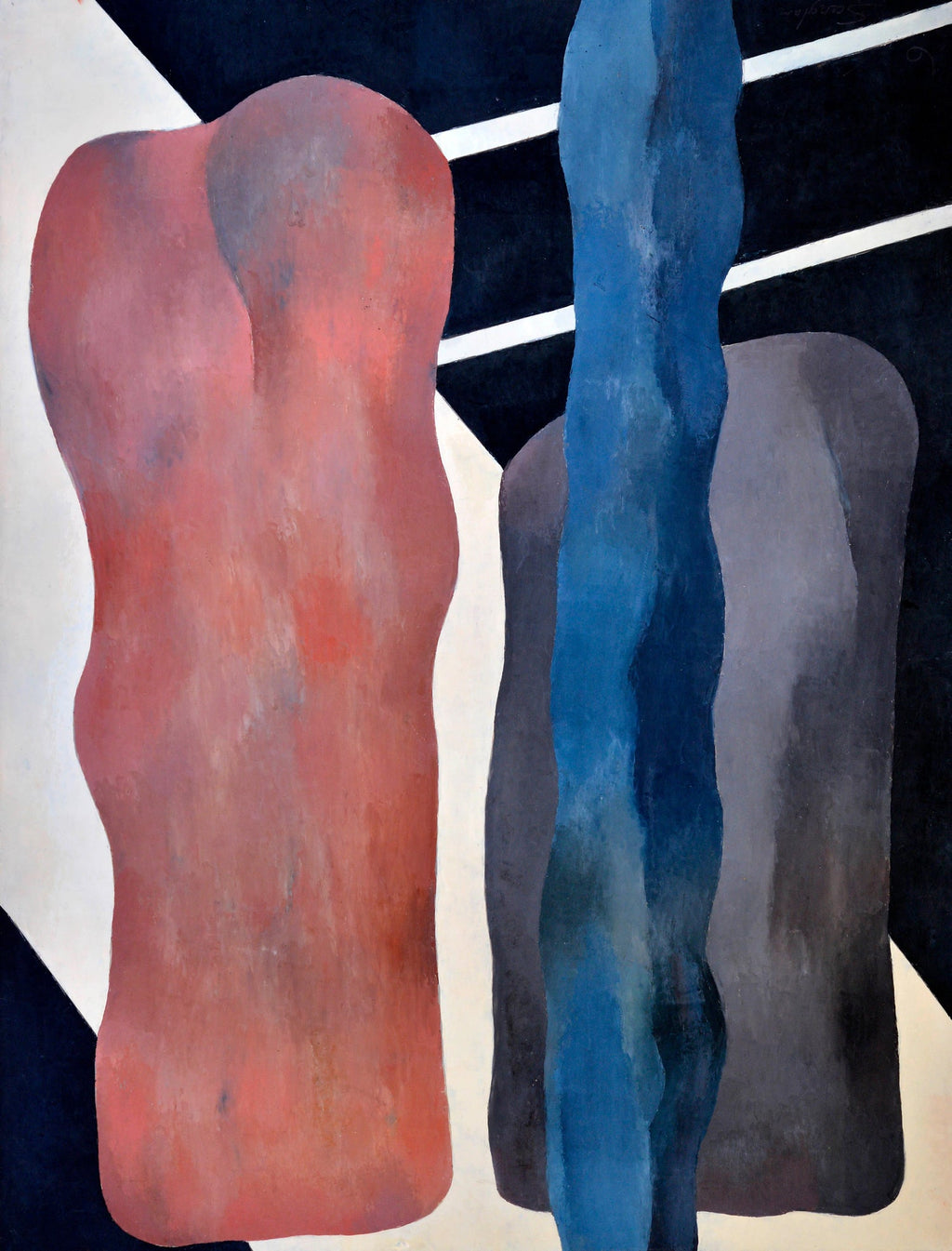 Abstract Composition Tempera Painting Russian Soviet Avant Garde Ksenia Ender