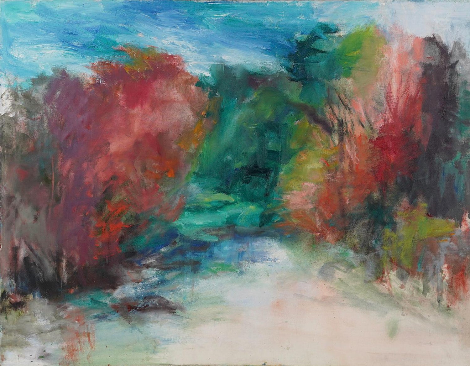 Large Abstract Landscape Pastel Drawing Painting San Francisco Artist, Megan #13