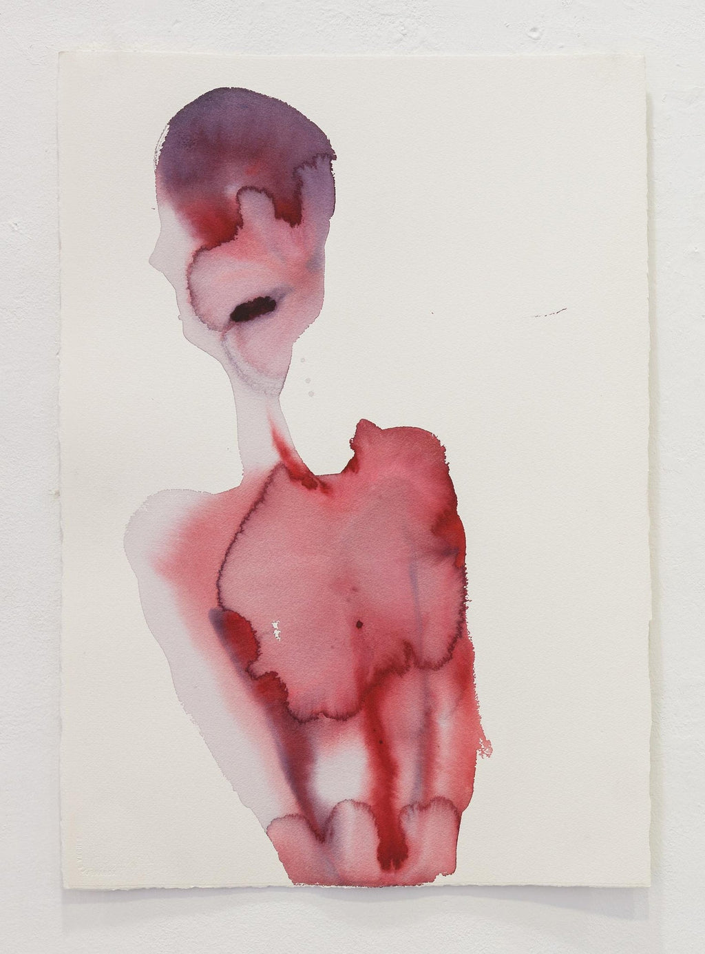Modern Figurative Surrealism Watercolor Painting, Drawing 'The Fire of my Soul'