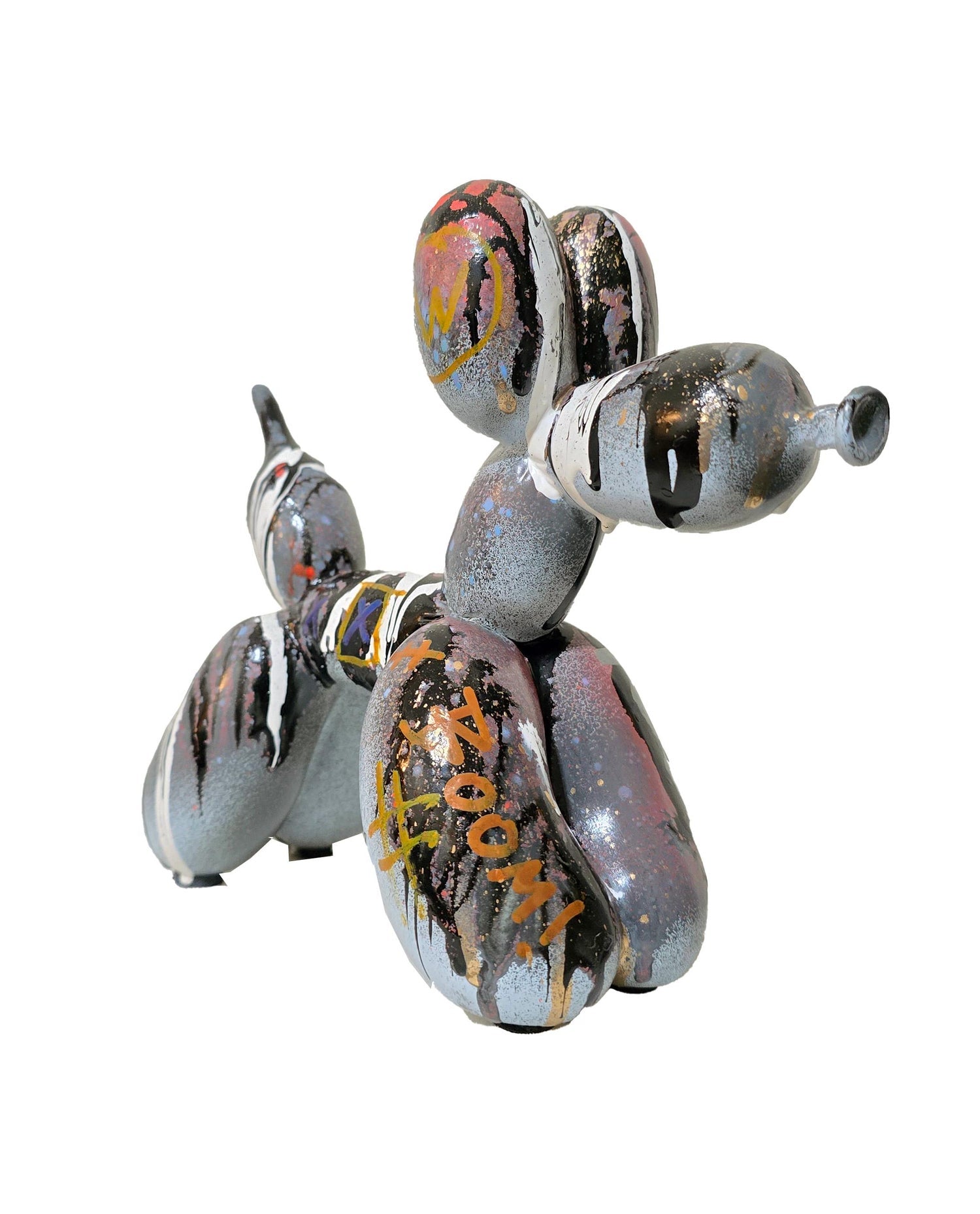 Post Modernist Color Pop Art Metal Dog Sculpture Memphis Milano Peter Shire LA
