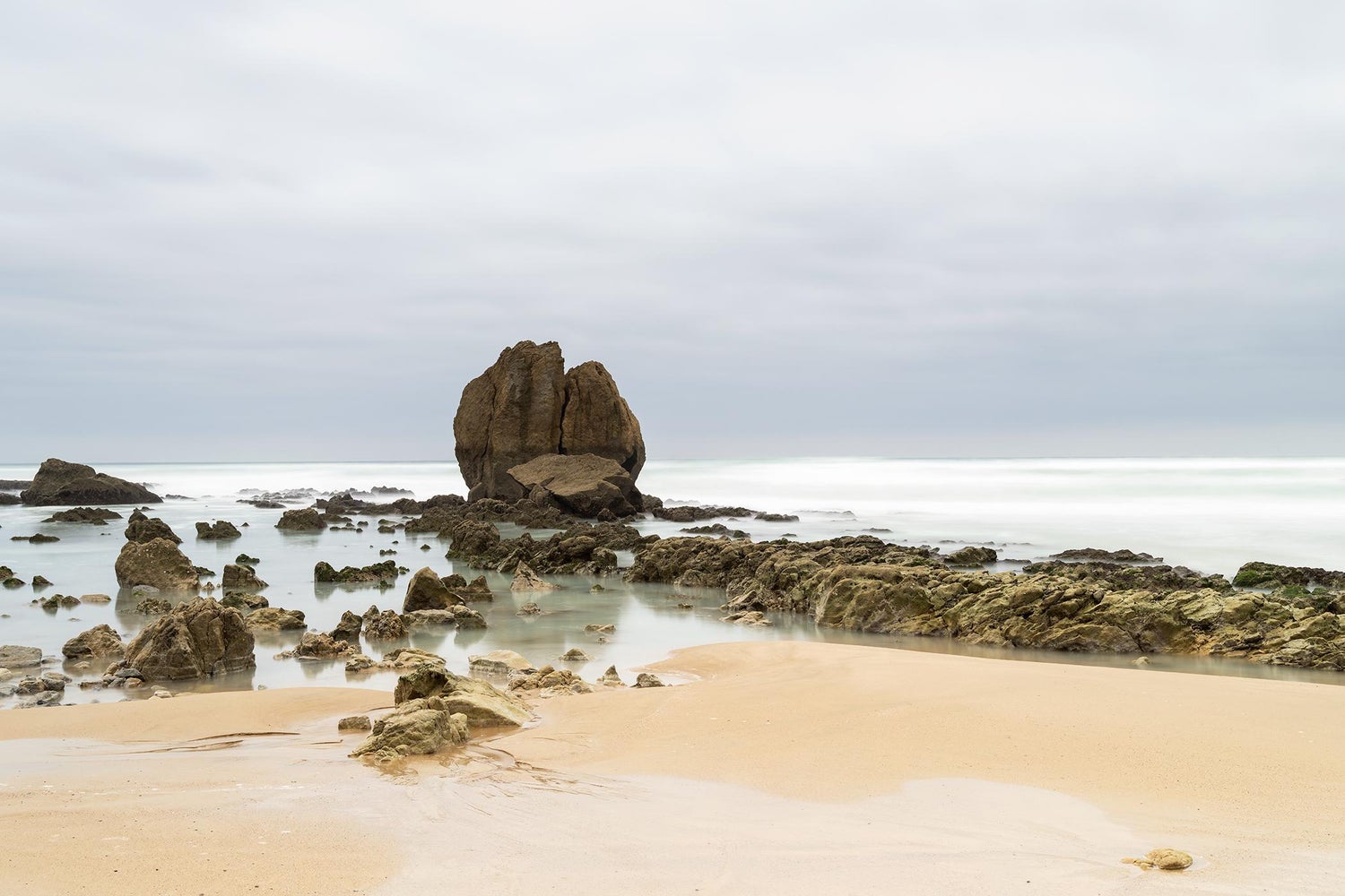 Vintage C Print "Of Time and Change" Boulders on a Sea Shore