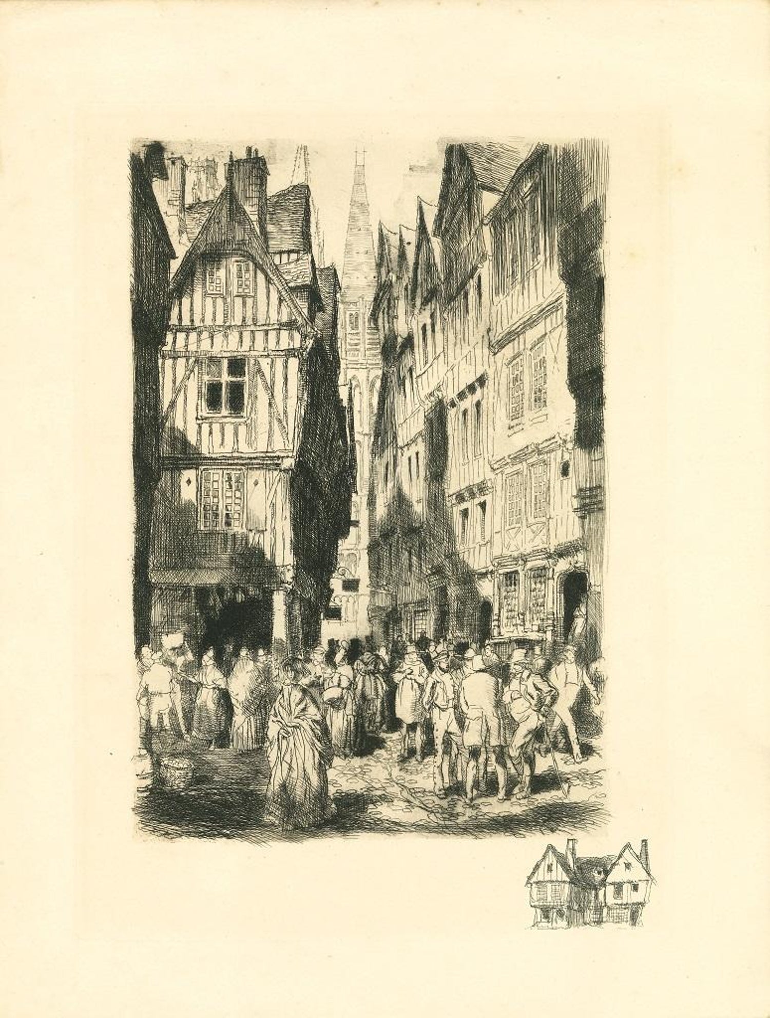 New York Social Realist Etching Cease To Do Evil Learn To Do Well WPA Artist NYC