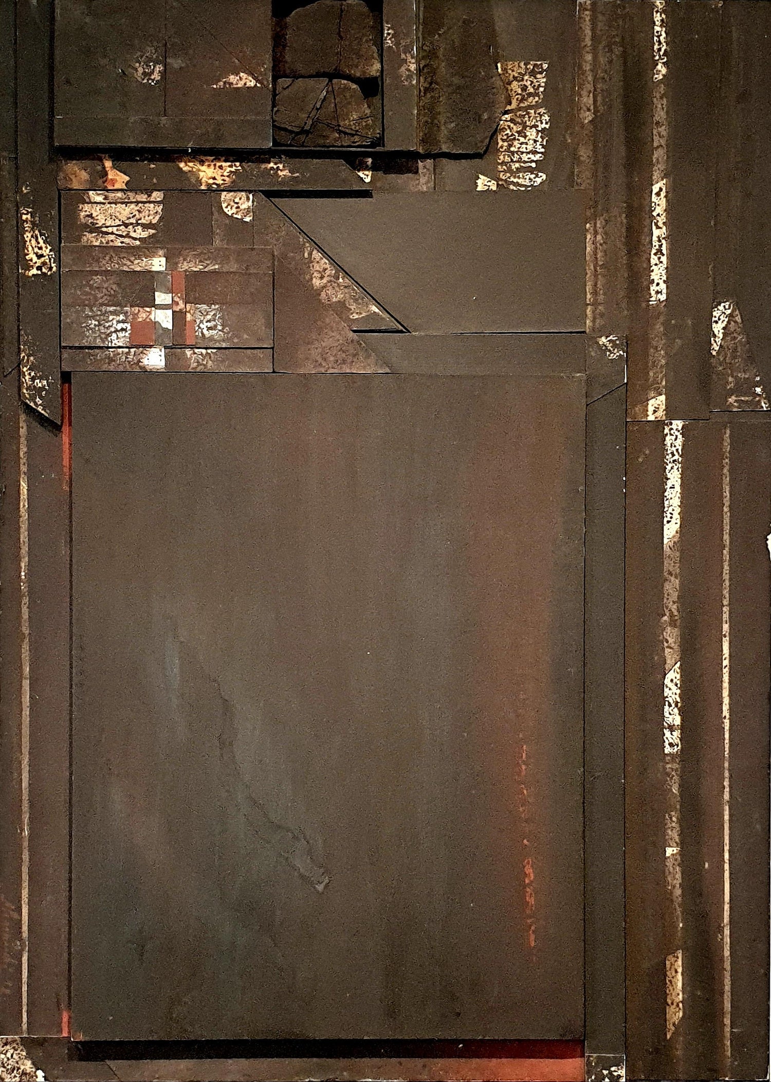 Bruce Robbins Large Abstract Diptyque Ladder Sculpture Painting "Jerusalem" 1981