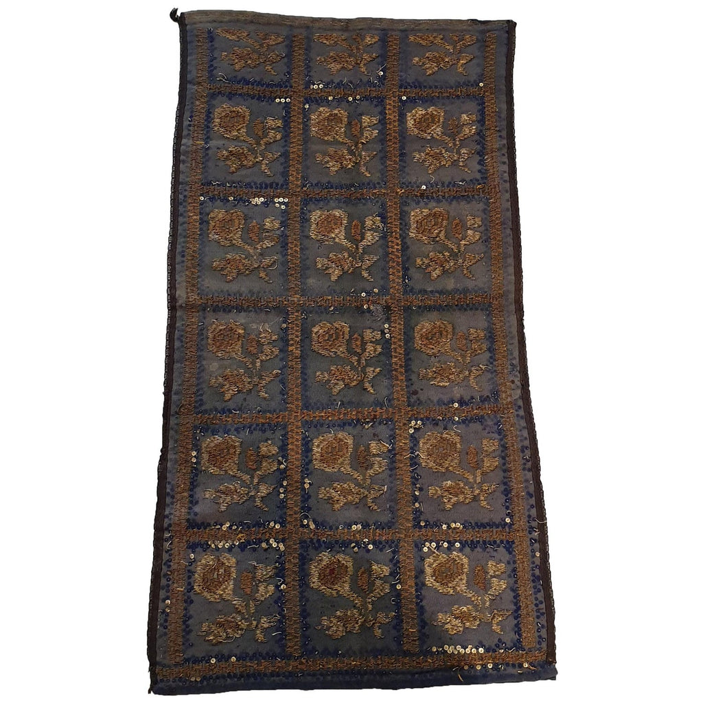 Rare Jewish Pre War Woven Gold Textile Embroidered Antique Judaica Tallit Atara