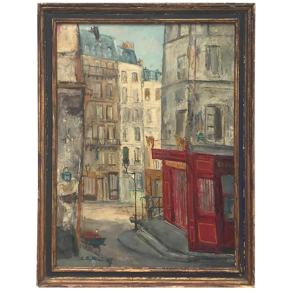 Quai De La Tournelle, Paris Street Scene Oil Painting, American Deaf Modernist