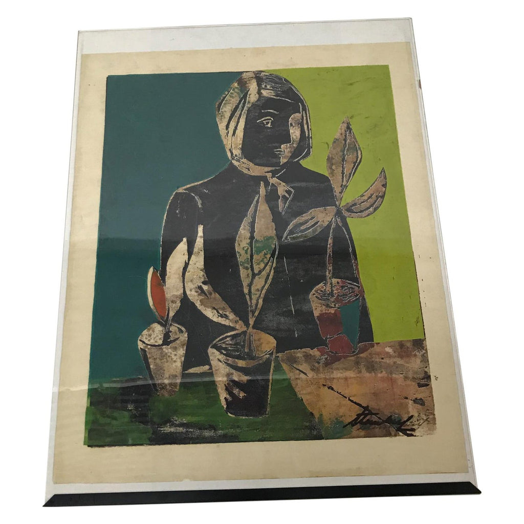 Triptychos Post Historicus Picasso Conceptual Art Silkscreen Gold Lithograph