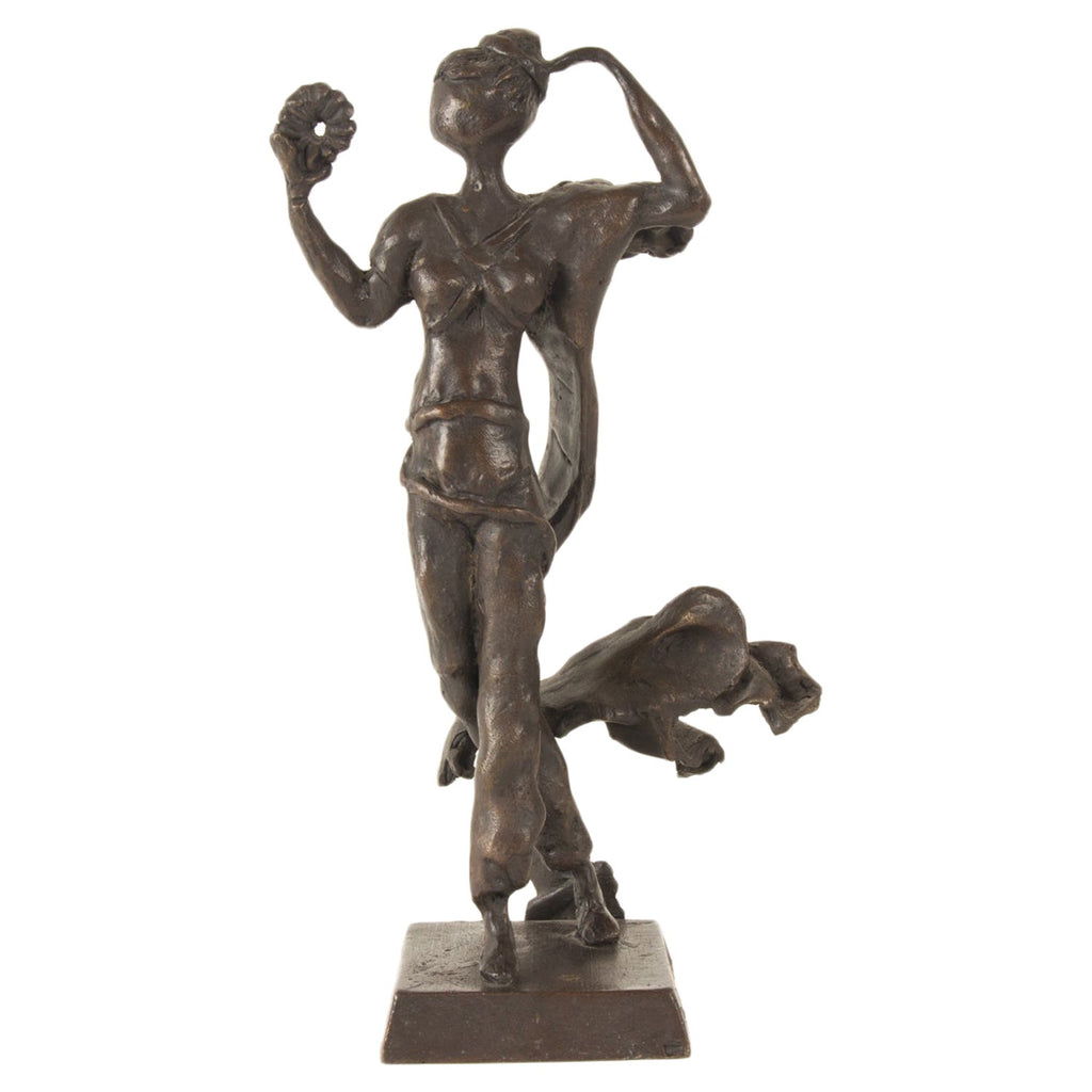 Bronze Sculpture Abstract Figurative Woman Modernist Robert Laurent WPA Artist