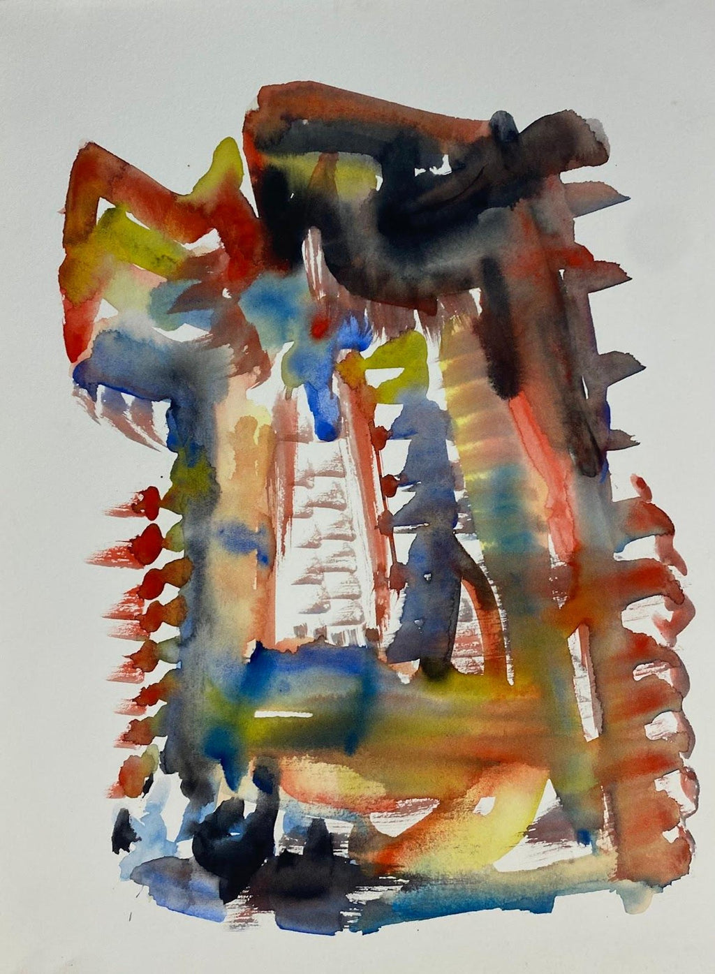 New York School Abstract Expressionist Drawing Watercolor Painting Carmen Cicero
