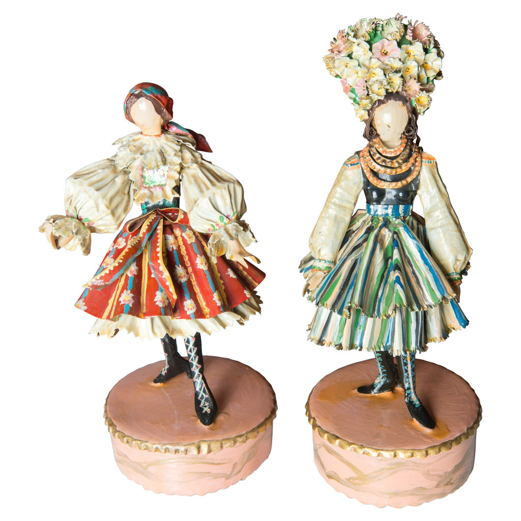 Hungarian Israeli Tourists Diorama Folk Art Doll Judaica Sculpture Magda Watts