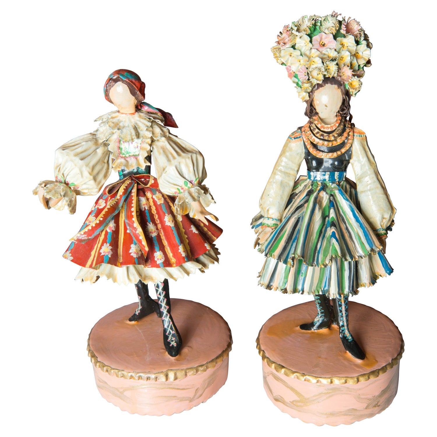 Hungarian Israeli Tourists Diorama Folk Art Doll Judaica Sculpture Magda Watts