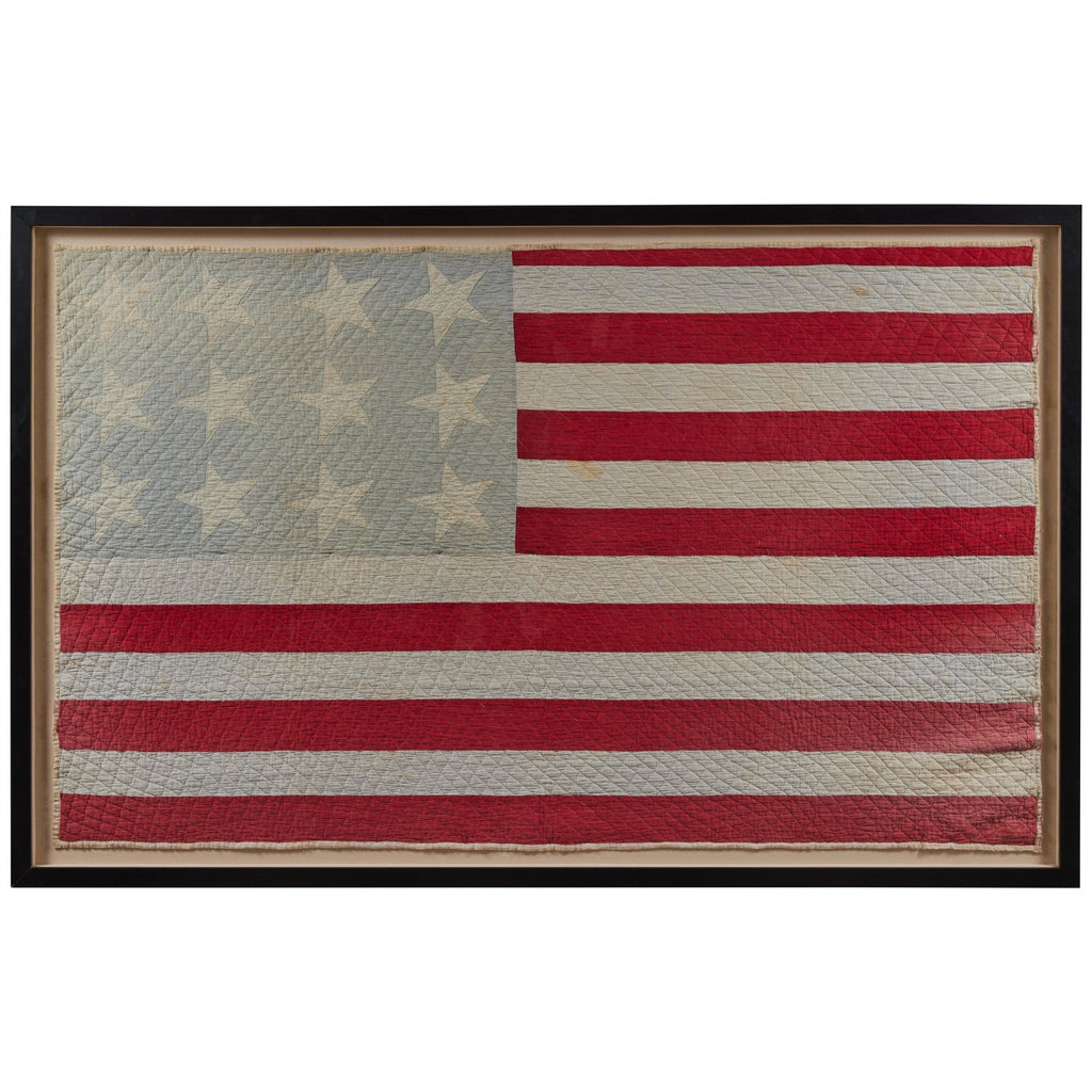 Abstract Red Blue Folk Art Americana Flag Can Tapestry Quilt Ross Palmer Beecher